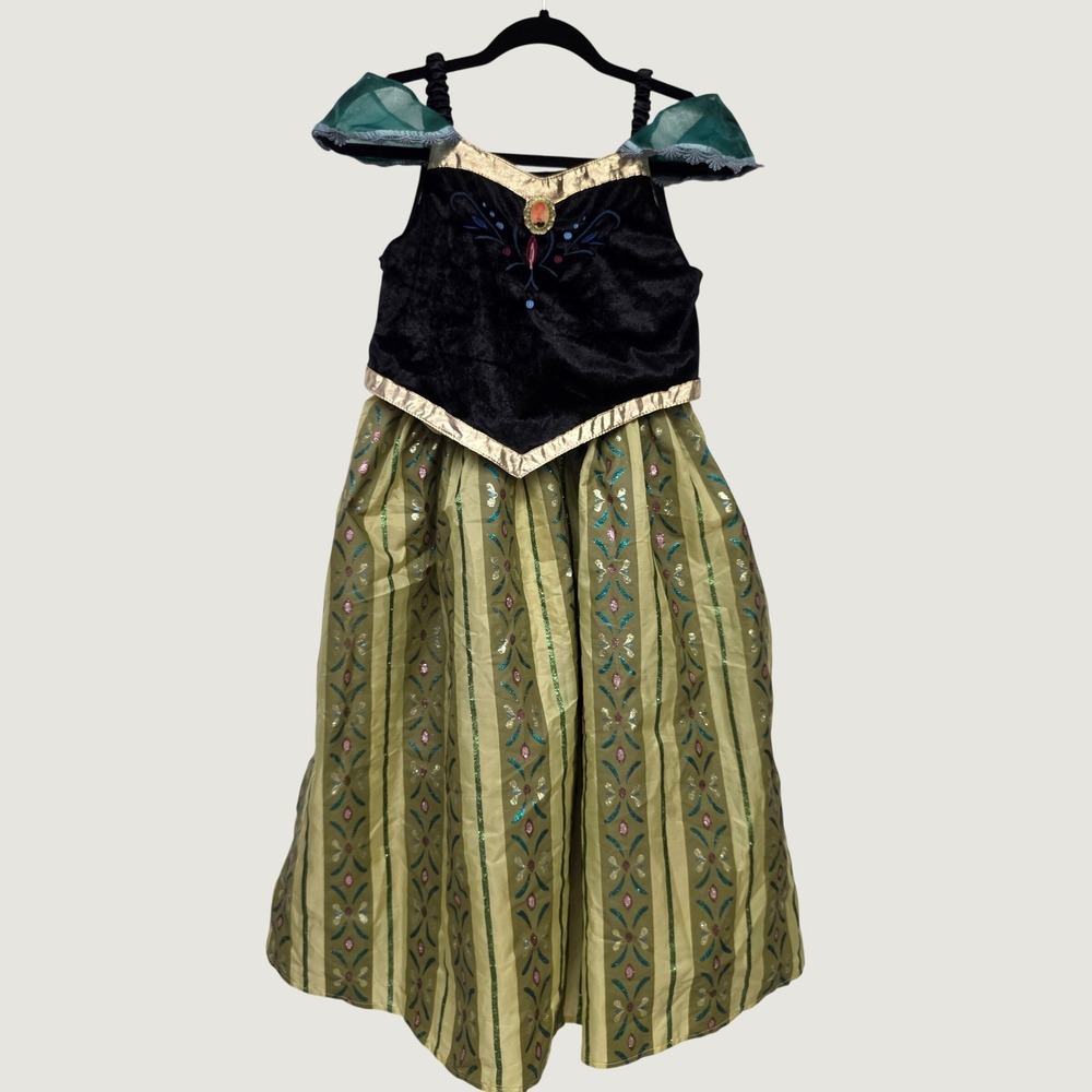 RoyalCore Princess Dress Coronation Anna Frozen Disney Parks Girl XL 14/16 Green
